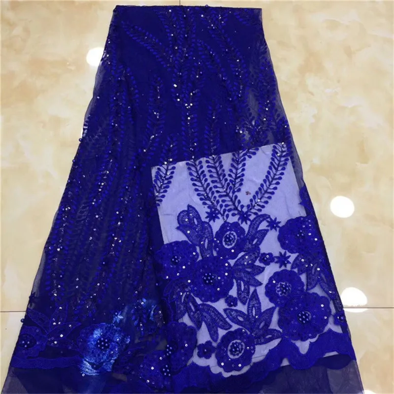 Африканская кружевная ткань 2019 белая с блестками 5 ярдов высокое качество