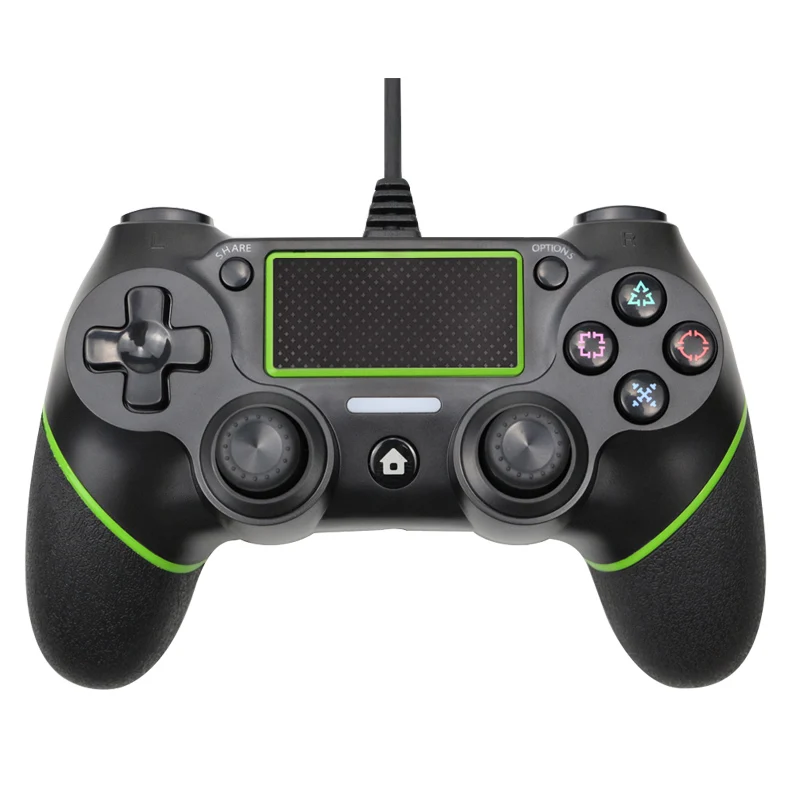 Green Проводной геймпад для Playstation 4 для PS3 контроллер для PS4 джойстик геймпады для PS4 консоли - Цвет: Green