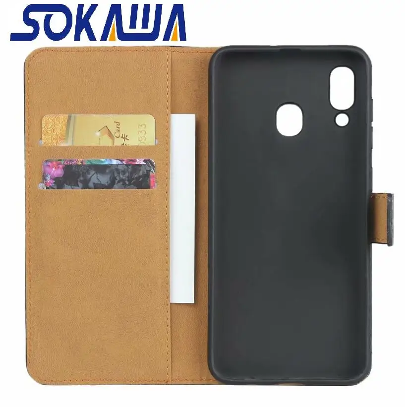 Для Samsung Galaxy A20 A10 A30 M40 A50 A40 A70 M10 M20 M30 кошелек из натуральной кожи чехол с подставкой