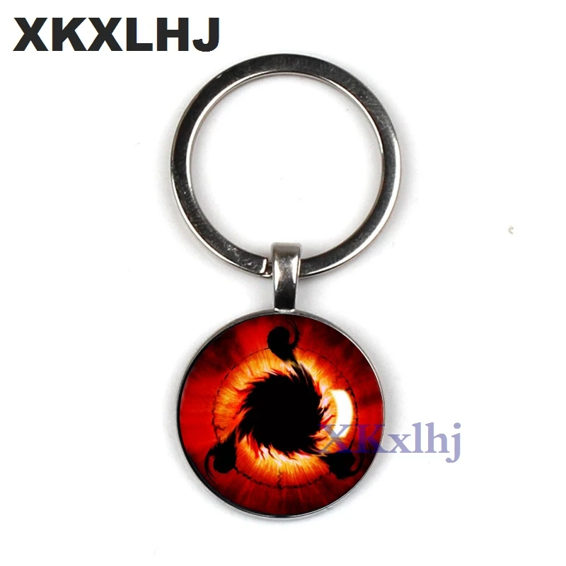 19 XKXLHJ Fashion Glass Photo Keyring Naruto Shippuden Keychain Silver Naruto Symbol Key Chains Key Rings Handmade Jewelry - Цвет: 19