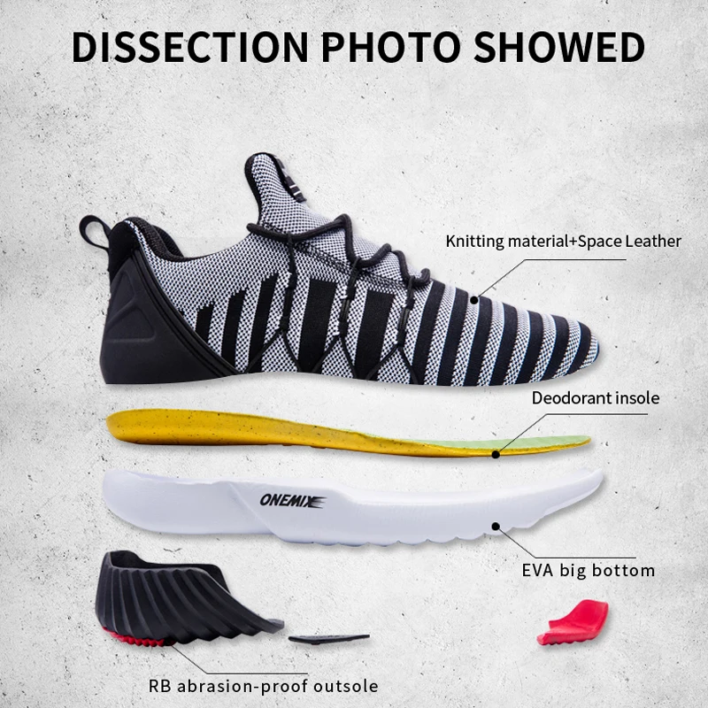 ONEMIX/мужские кроссовки для бега дышащие тканевые спортивные мальчиков коллекция