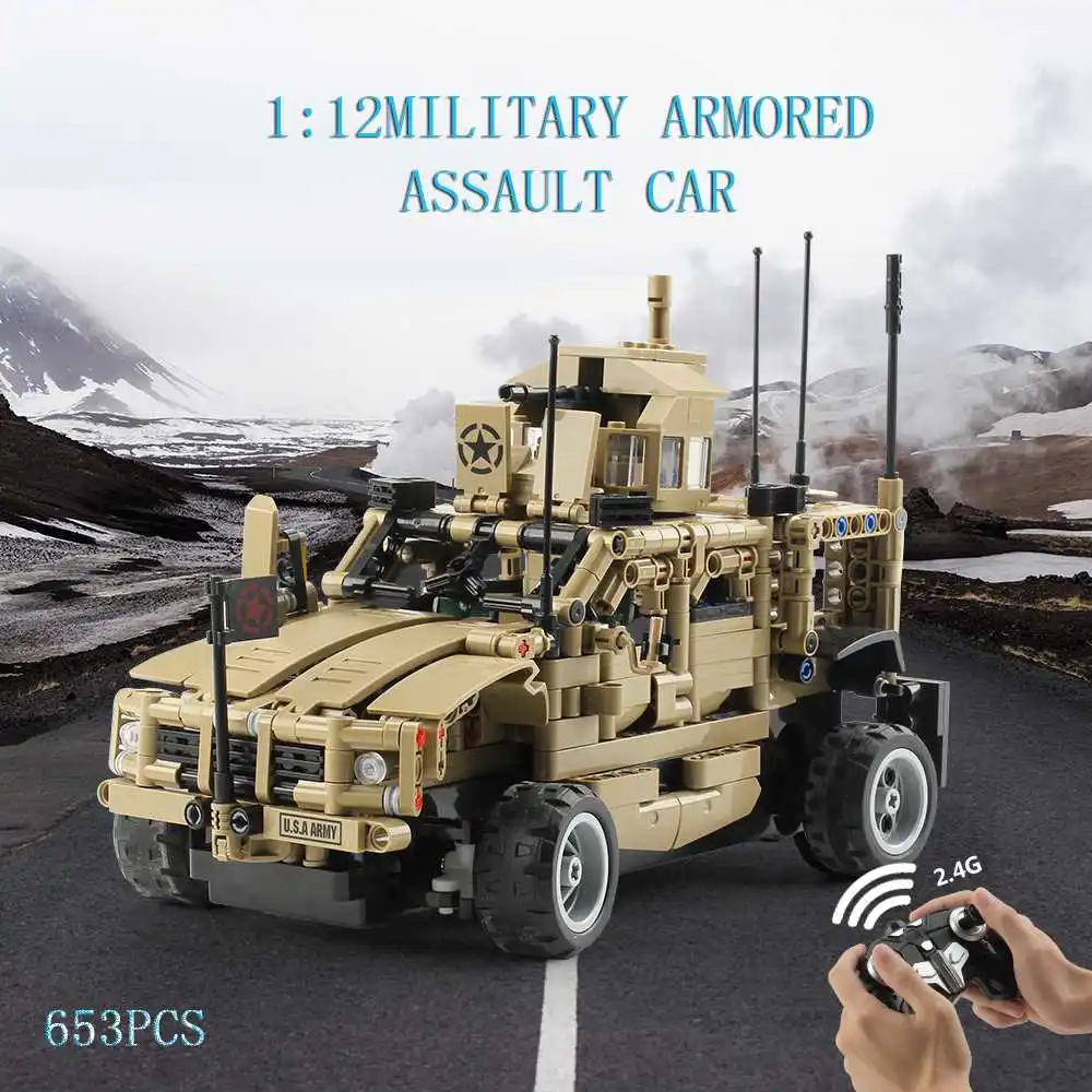 MoFun MZ6001 1/12 2,4 г 4CH 653 шт DIY собрать кирпичный блок RC автомобиль детская игрушка