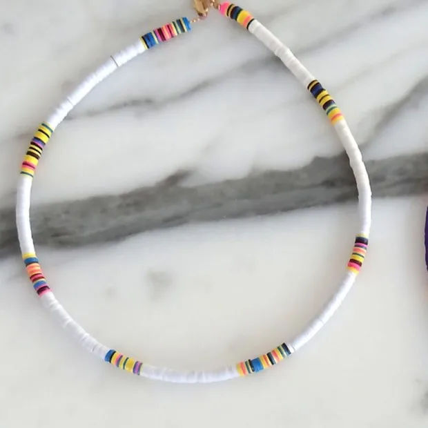 Богемский воротник vsco девушка lucite shell Чокеры Ожерелье bijoux femme переработанный диск Африканский виниловый бисер ожерелье для женщин HEISHI