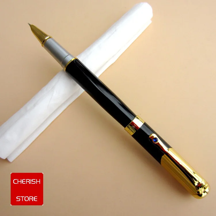 Jinhao 9009 черный и золотой роскошный Алмазный дополнительный тонкий наконечник