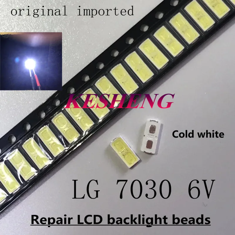 LG Innotek YPNL LED подсветка 1 Вт 7030 6 в холодный белый применение ТВ smd led 110lm 7 0*3 0*0 8 мм/1000
