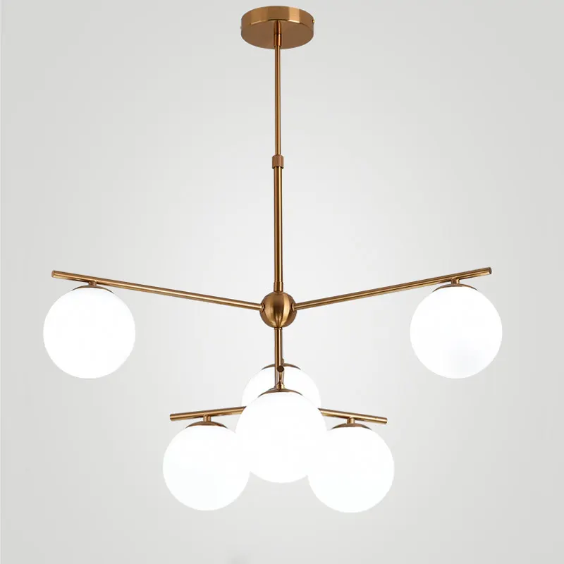 glass chandelier Современная стеклянная светодиодная лампа, дизайнерская люстра, Декор для дома, светильник ing для гостиной, кухни, фойе, лофт, светильник, медный блеск G9 - Цвет абажура: glass chandelier
