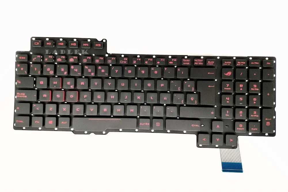 Испанская клавиатура для ноутбука Asus Rog G752 G752VT G752VY G752VS G752VM G752VSK