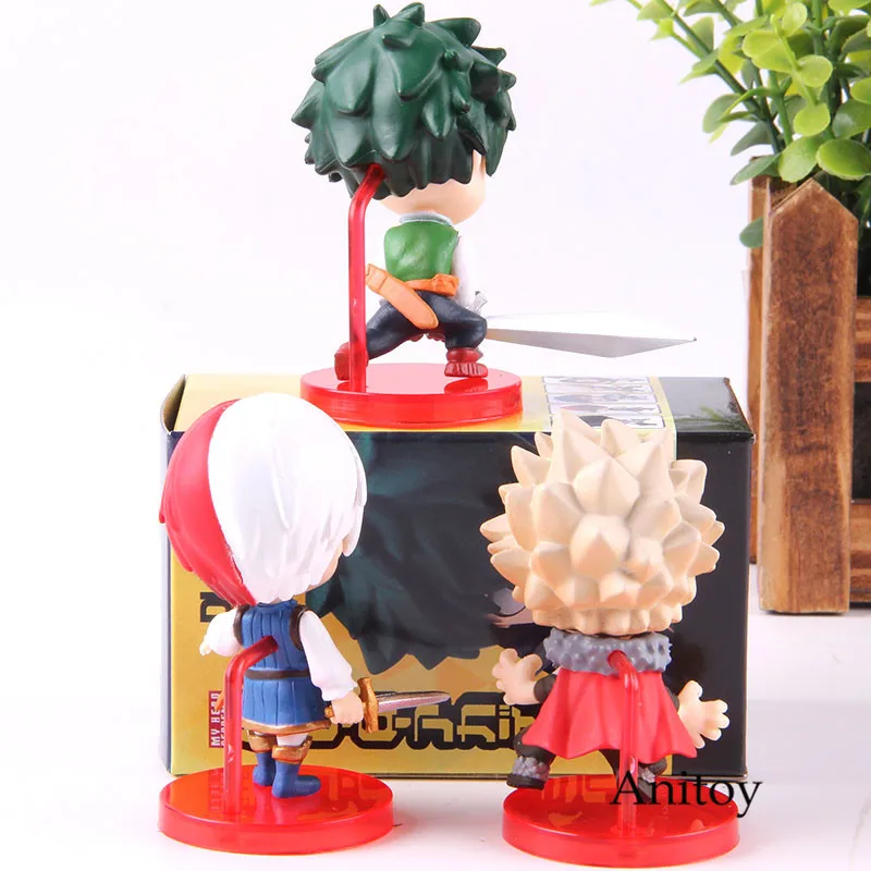 Аниме Рисунок Мой герой версии Izuku Midoriya Bakugou Katsuki Todoroki шото фигурка из ПВХ, коллекционная игрушка 3 шт./компл