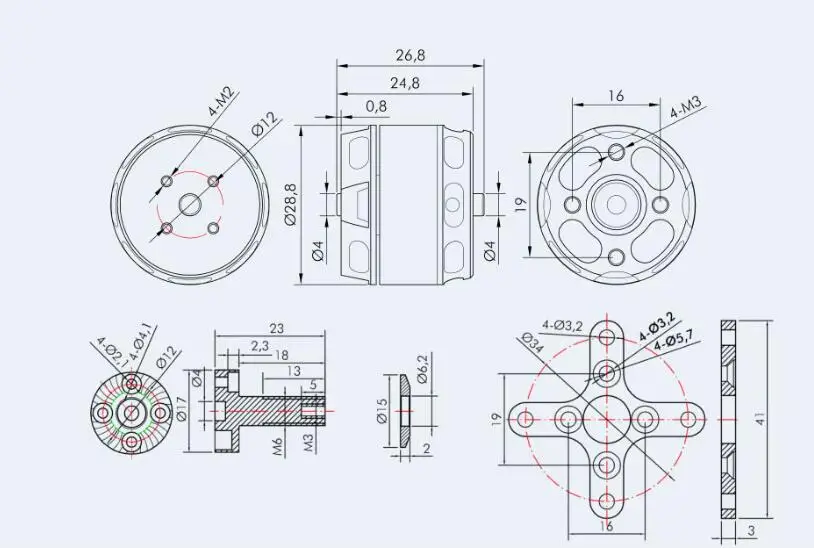 1PC T-MOTOR AT2310 2200KV Brushless Power Motor 3-4S Fixed Wing Long Shaft Outer Rotor for RC Aircraft DIY Spare Parts | Игрушки и хобби