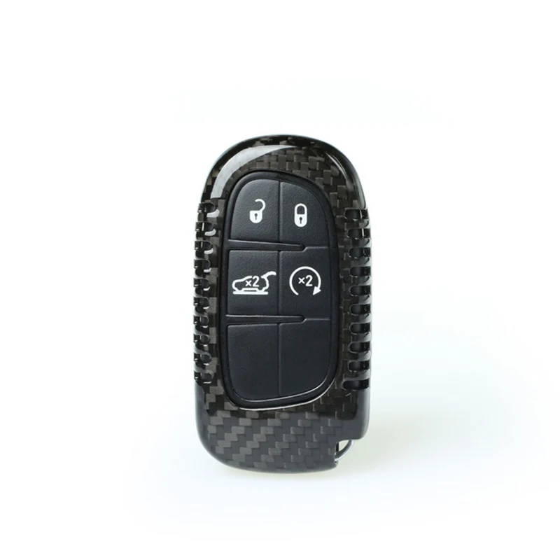 

100% Real Carbon Fiber Fit For Jeep 14-2017 Car Remote Key Covers Trim