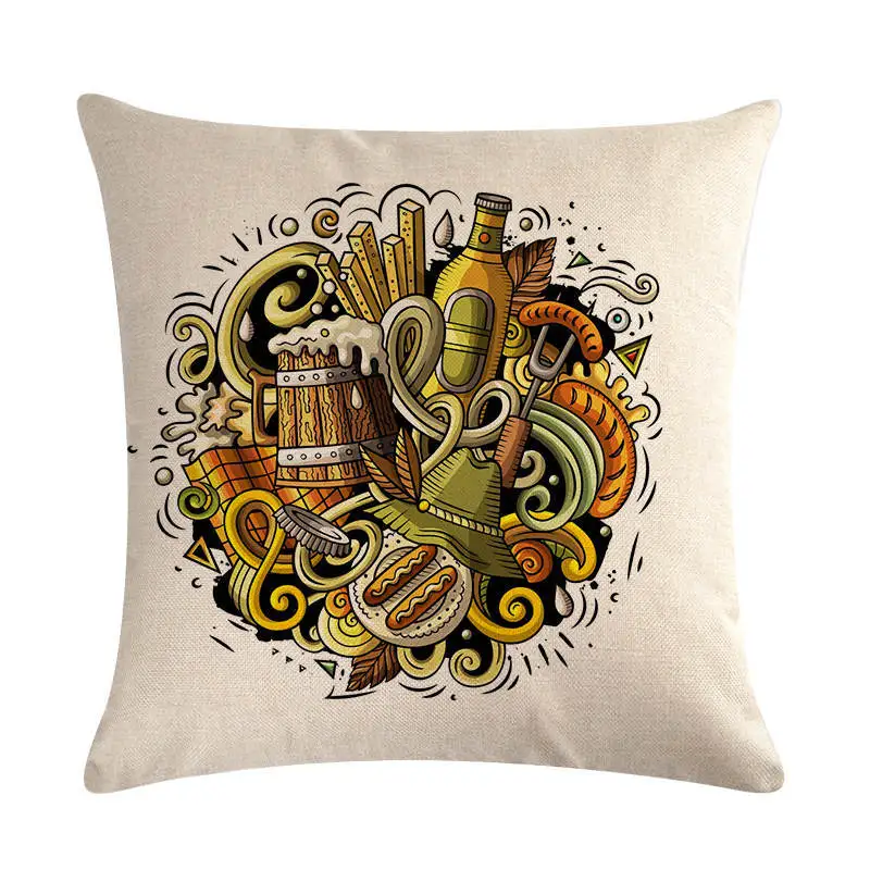 45x45 см винтажный Чехол для подушки из хлопка и льна|Наволочки| |