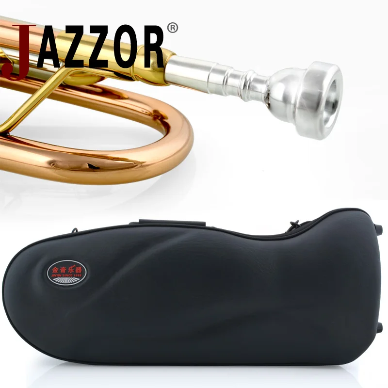Профессиональный Золотой лак JAZZOR с мундштуком и твердым чехол B плоский Bb