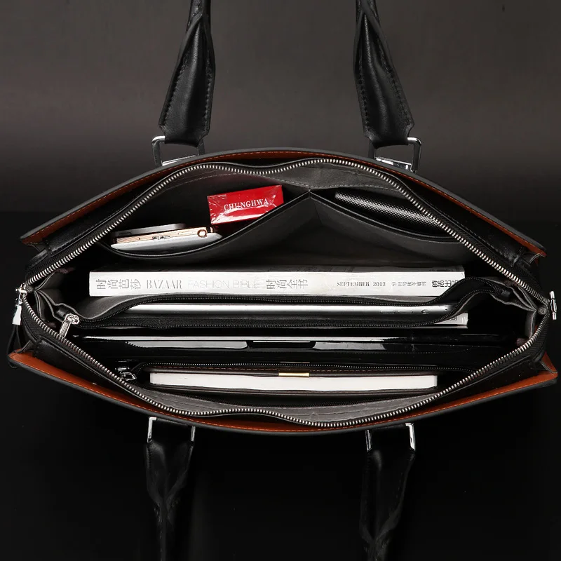 High quality men briefcase bag hard messenger bags bolsas femininas leather casual handbag new paragraph | Багаж и сумки