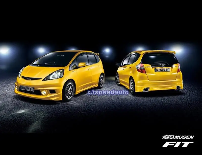 Mugen Style Праймер Неокрашенный ABS пластиковый спойлер/крыло для Honda 2nd Fit/Jazz 2009 2010 2011