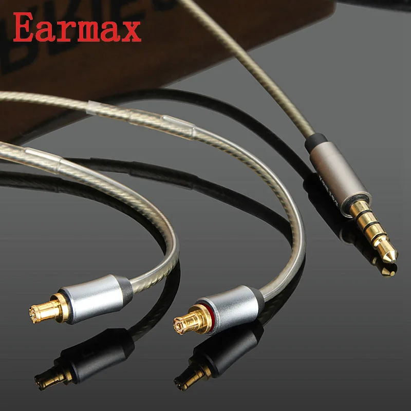 Earmax A2DC Модернизированный кабель для наушников HIFI посеребренный аудио провод с