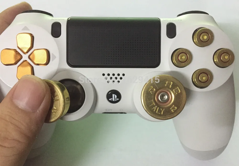 IVYUEEN 10 в 1 для Playstation Dualshock 4 PS4 Slim Pro контроллер латунные аналоговые палочки золото Dpad с 9 мм пулевые кнопки