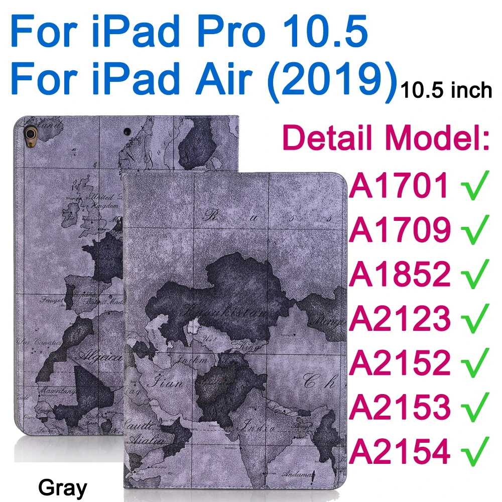 Gray-iPd10.5 Для Apple iPad 6 5 4 3 2 Air1 Air 2/iPad Pro 9,7 10,5 11 12,9 дюймов чехол карта Флип кожаный чехол смарт-чехол-подставка - Цвет: Gray-iPd10.5