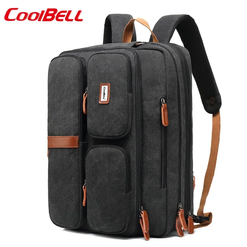 Coolbell 17 дюймов Большой Вместительный мужской рюкзак для ноутбука сумка на плечо С
