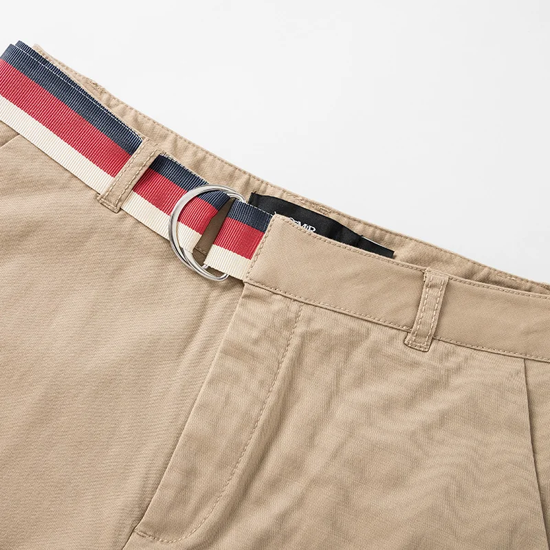 Женские повседневные шорты SEMIR свободные прямые в Корейском стиле ремень для