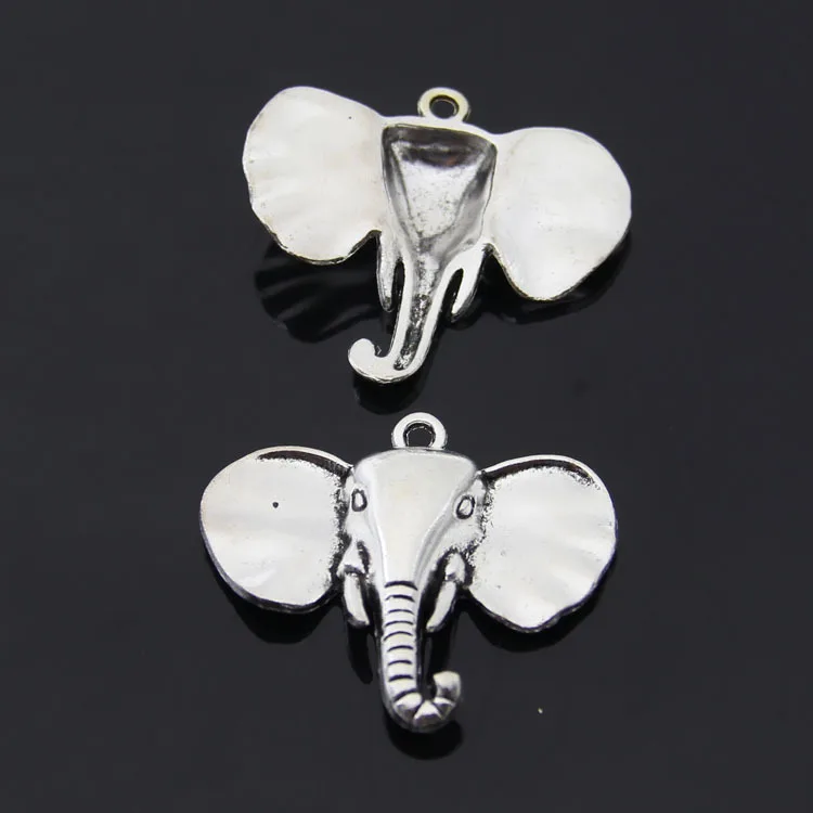 Бесплатная доставка 6 шт./лот гладкий большой уха африканский слон шарм подвеска