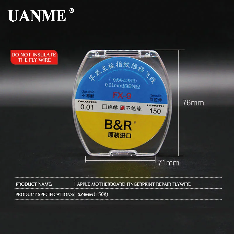 UANME B& R 0,01 мм 150 м изоляция/теплоизоляция медная линия паяльник для iPhone чип проводник провода