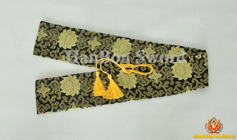 Японский самурайский катана сумки с мечом черный и желтый притягательные тучки