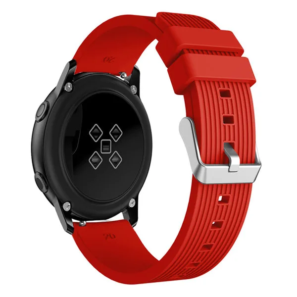 20 ремешок для часов, мм силиконовый браслет для samsung Galaxy Watch active Band умный браслет спортивные Сменные аксессуары ремешок для часов - Цвет: Красный