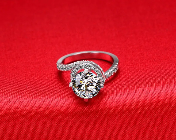 2Ct Стерлинговое золото 18K твист лента стиль приятный имитация бриллиантов