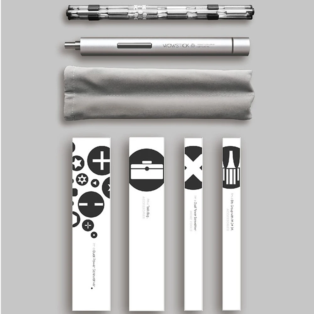Оригинальный электрический шуруповерт XIAOMI Mijia Wowstick 1P + 19 в 1 Беспроводная мощность
