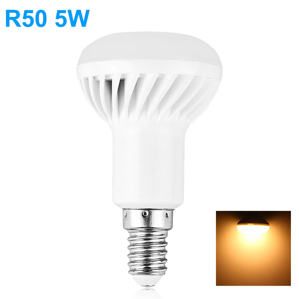 Лампада диод E14 E27 Светодиодный светильник SMD 5730 R50 5 Вт 7 Вт Светодиодный точечный светильник AC 220 В 110 В Точечный светильник ампула для домашнего декора энергосберегающий - Испускаемый цвет: 5W Warm White
