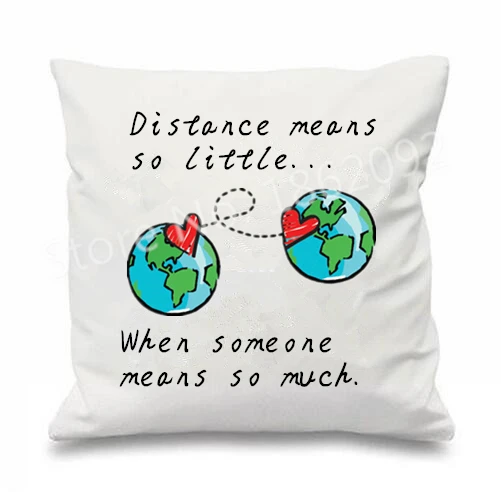 Наволочка для подушки на длинные расстояния декоративный чехол с надписью Love