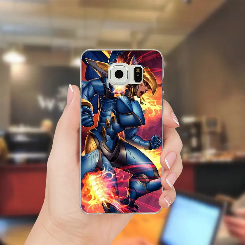 Overwatchs герой OW Pharah Чехлы ТПУ телефон для samsung Galaxy Note 2 3 4 5 8 S2 S3 S4 S5 мини S6 S7 S8 S9 Edge Plus |