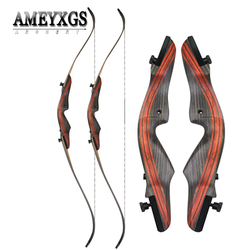 1 set 62 inch Recurve Bow 20-50lbs Right Hand Takedown Hunting Bow Outdoor Shooting Sports Training Archery Accessories