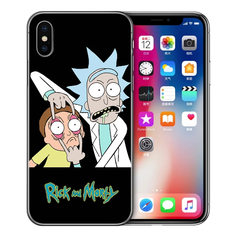 Роскошный чехол для телефона Rick And Morty iPhone 5 5S SE 6 6S Plus 7 8 XS Max X XR Мягкий силиконовый