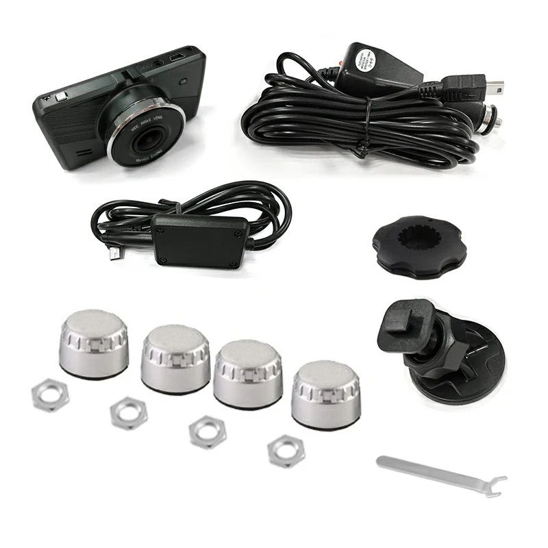 Dash Cam HD1080P DVR с шинным Давление мониторинга Сенсор Автомобильные
