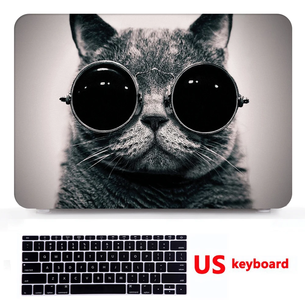 Милый животный узор чехол для ноутбука Macbook Air 11 13 с клавиатурой чехол для Mac Retina 12 13 15 lapto сумка 11 дюймов