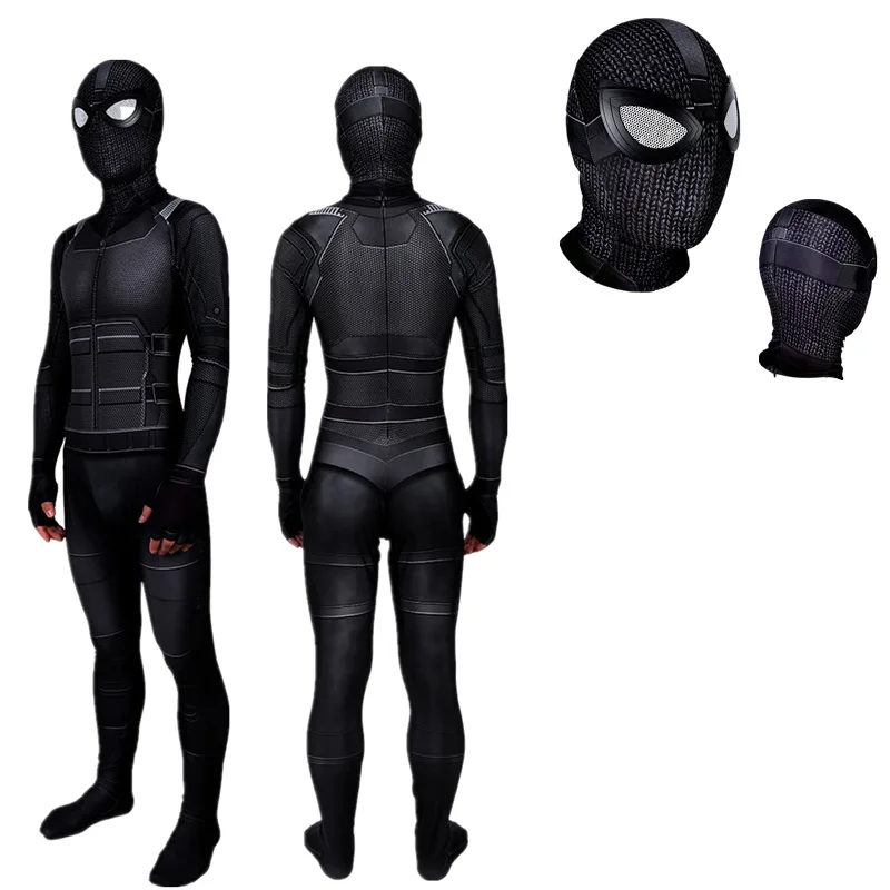 Kids Adult Bodysuit New Version Spiderman 2019 Hero Expedition Sneak Battle Suit Cosplay Siamese tights Playing costume |