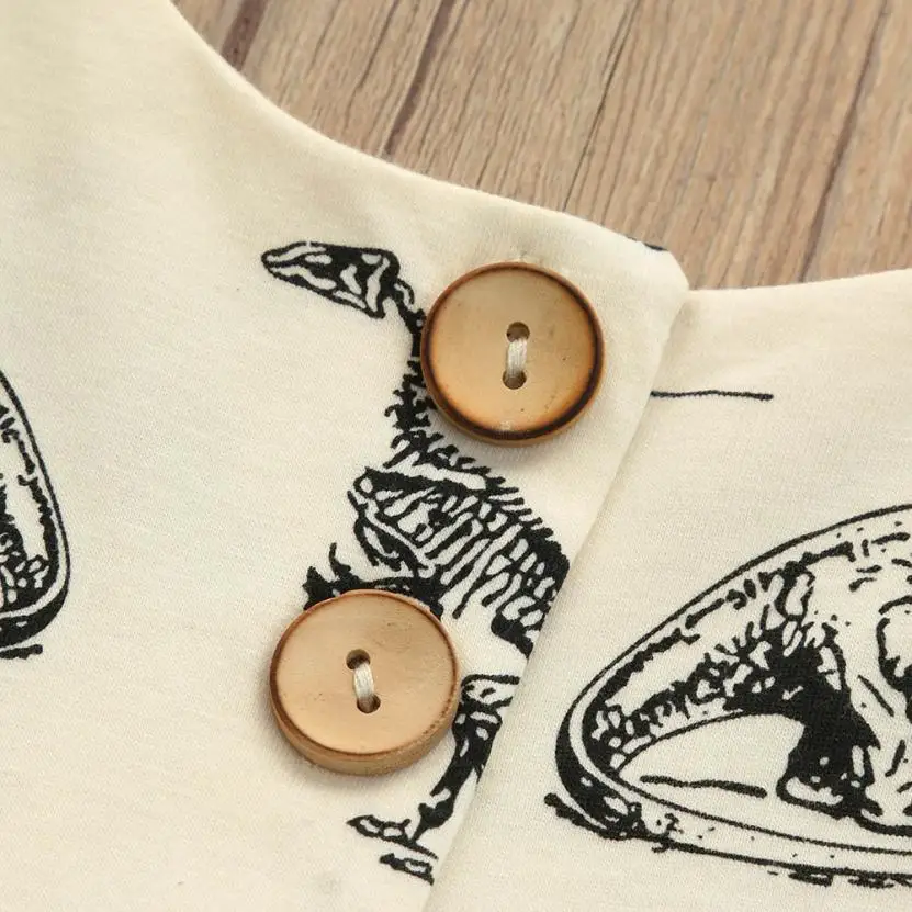 Красивые Детские платья с принтом динозавра для девочек одежда изящный дизайн