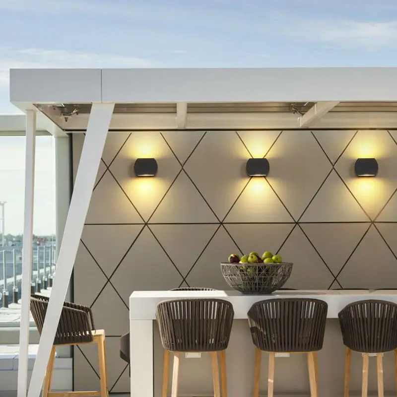 Современный светодиодный настенный светильник для крыльца водонепроницаемый