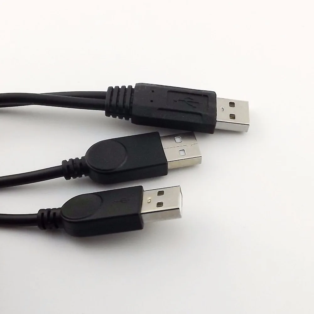 1 шт. Y образный кабель Разветвитель USB 2 0 штекер на штекера внешний мобильный