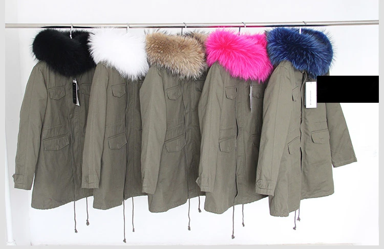 Женская куртка с большим капюшоном черная парка мехом енота на капюшоне новинка