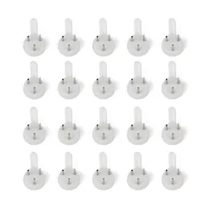 20 шт. пластиковые тяжелые настенные крючки для фоторамки вешалки 3-контактные маленькие белые