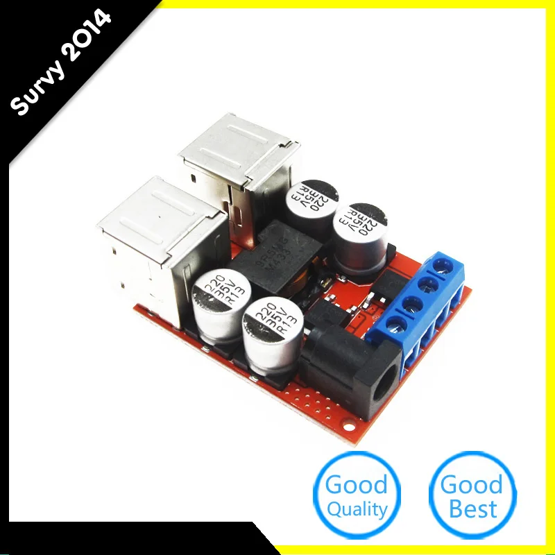 DC 8V 35V 5V 8A4 порт USB зарядный концентратор плата dc понижающий преобразователь