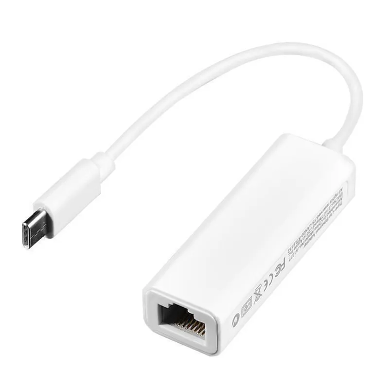1 шт. USB C Тип RJ45 2 0 адаптер Lan Ethernet сетевой для Macbook портативных ПК белый кабель
