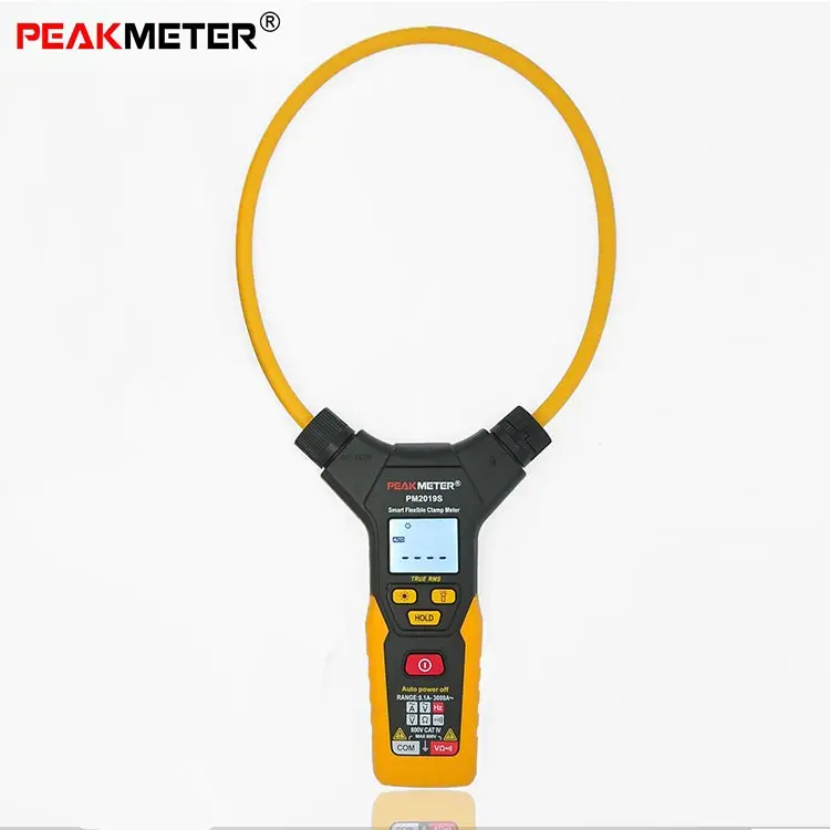 PEAKMETER PM2019S Смарт AC цифровой гибкий клещи 3000A ток мультиметр Напряжение частота тестер амперметрический зажим