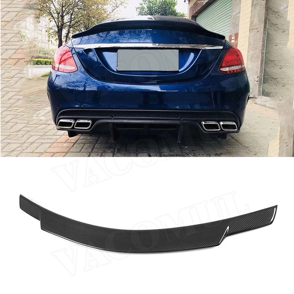 Задний спойлер для багажника из углеродного волокна класса C крыло Mercedes Benz W205 C200