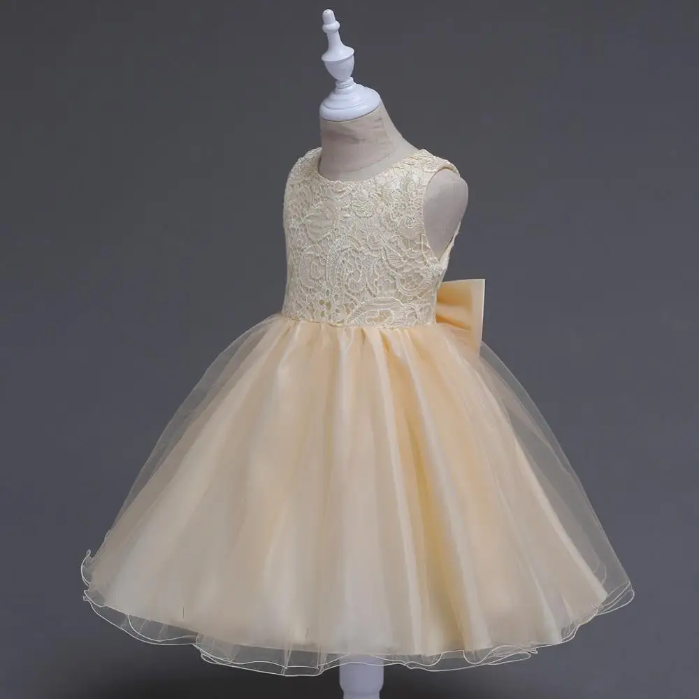 2019New pattern party dress for kids gir Stage performance Wedding presiding Sleeveless Backless Medium and small children | Детская