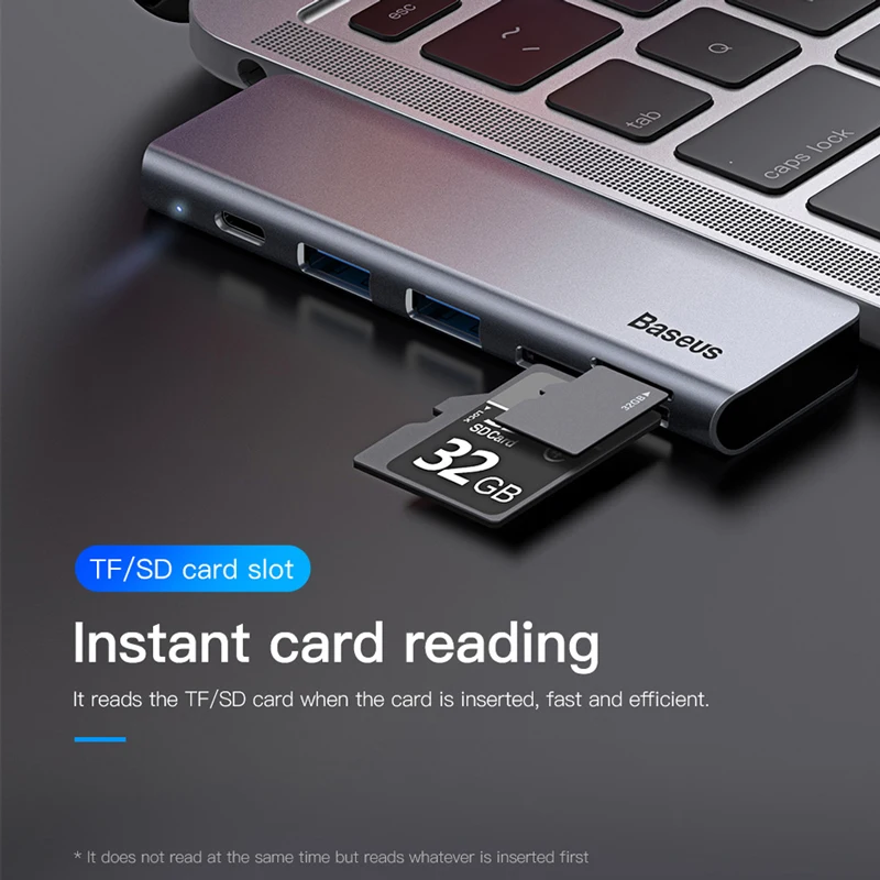 Baseus USB C концентратор type-c для нескольких портов USB 3,0 USB3.0 type C адаптер питания USB-C концентратор разветвитель док-станция для Macbook Pro Air USBC HAB
