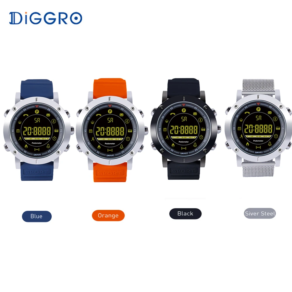 Diggro DI04 Pro Смарт часы для спорта на открытом воздухе IP68 Водонепроницаемый Шагомер