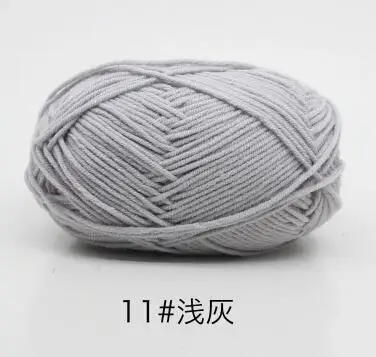 ZENGIA, 1 шт., хлопок, пряжа для вязания крючком, пряжа для вязания крючком, котонная Пряжа/нить, мягкая, гладкая, натуральная, не скатывается, 50 г - Цвет: 11